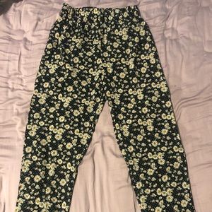 Sunflower printed pants